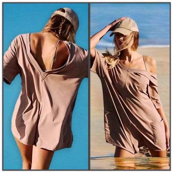 Free People Movement Hot Shot Tee Romper - Picture 2 of 12